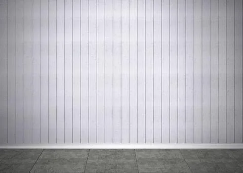 Vector illustration is featuring grey paneled wall meeting concrete tiled floor, Stock Illustration