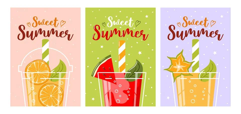 A vector illustration featuring a refreshing drink made with juicy orange, .. Illustrazione stock