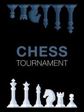 Vector illustration featuring a set of black and white chess pieces arrange.. Illustrazione stock