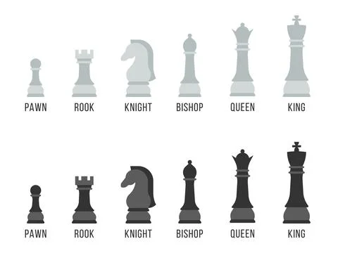 Vector illustration featuring a set of white and black chess pieces with la.. イラスト素材