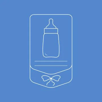 Vector illustration with feeding bottle. Stock-Illustration