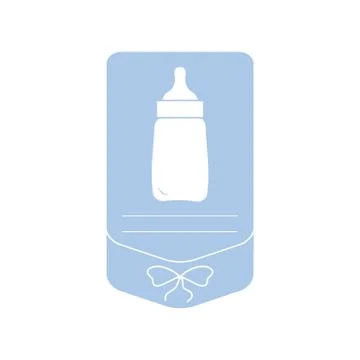 Vector illustration with feeding bottle. Stock Illustration