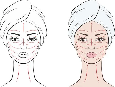 Vector illustration of female face. Stock Illustration