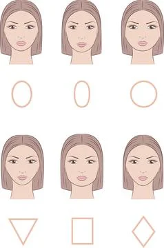 Vector illustration of female face. Stock Illustration