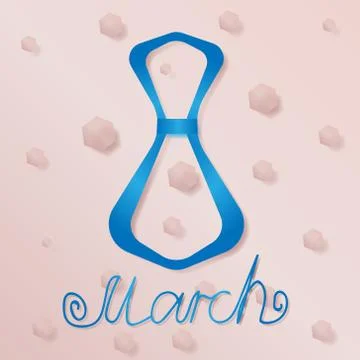 Vector illustration festive background image on International Women's Day on Stock Illustration