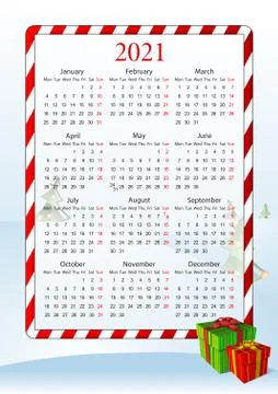 Vector illustration of festive calendar Stock Illustration