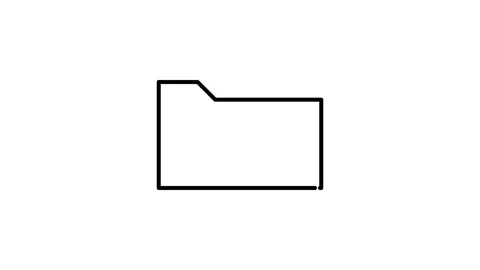 Vector illustration of a file folder icon, featuring a simple design with a.. Stock Footage 333549606