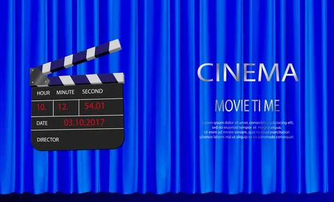 Vector illustration for the film industry. Elements of the film industry. Stock Illustration