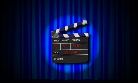 Vector illustration for the film industry. Elements of the film industry. Stock Illustration
