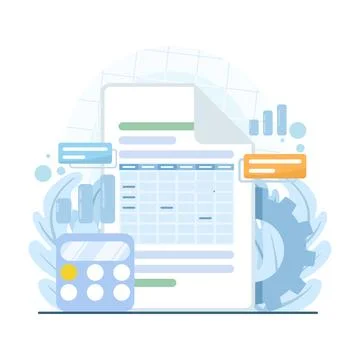 Vector illustration of financial dashboard with reporting data 스톡 일러스트
