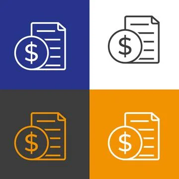 Vector illustration of financial document icons Stock Illustration