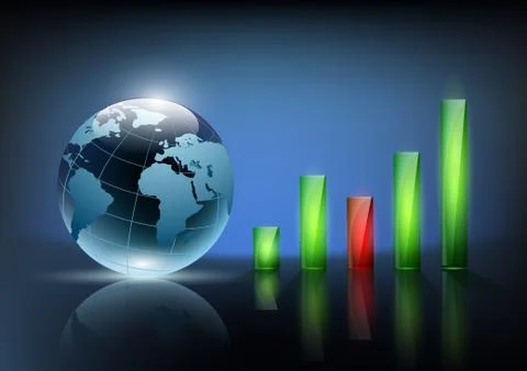 Vector illustration of financial graph chart Stock Illustration