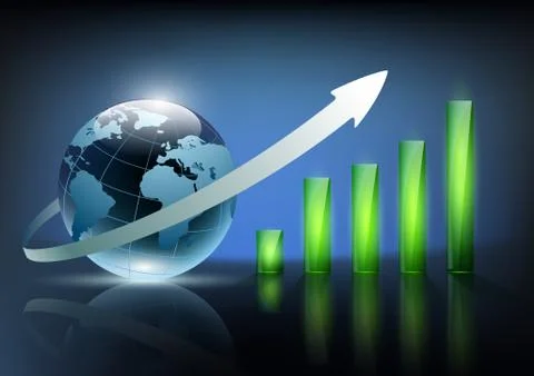 Vector illustration of financial graph chart Illustrazione stock