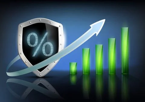 Vector illustration of financial graph chart Illustrazione stock