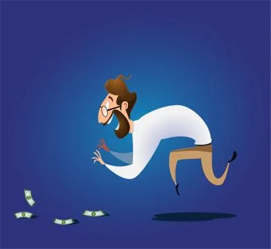 Vector illustration on finding easy money Stock Illustration