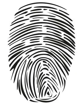 Vector illustration fingerprint person pattern on white Illustrazione stock