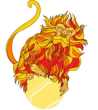Vector illustration of  fire monkey, symbol of 2016 on the Chinese calendar. Stock Illustration