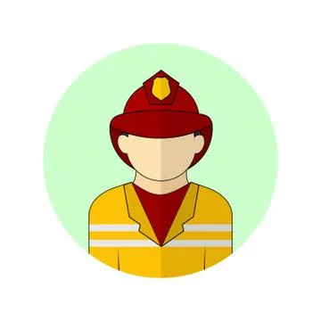Vector illustration of the fireman avatar icon Illustrazione stock
