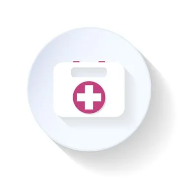 Vector illustration of first aid box on white background Stock Illustration