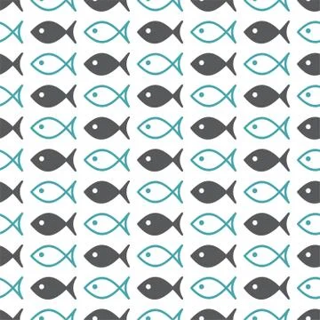 Vector illustration of fish icon. Stock Illustration