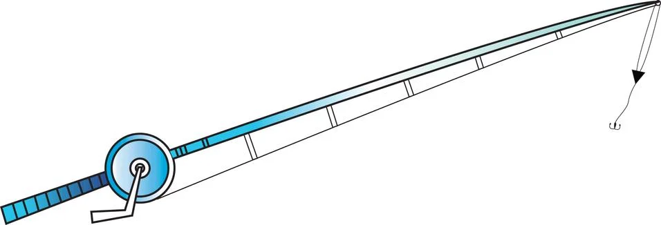 Vector illustration of  Fishhook Stock Illustration