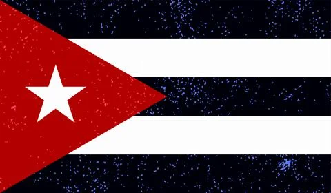 Vector Illustration flag of cuba in grunge texture style. Illustrazione stock