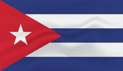 Vector Illustration flag of cuba in grunge texture style. Stock Illustration