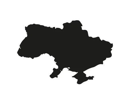 Vector Illustration of the Flag Incorporated Into the Map of Ukraine Illustrazione stock