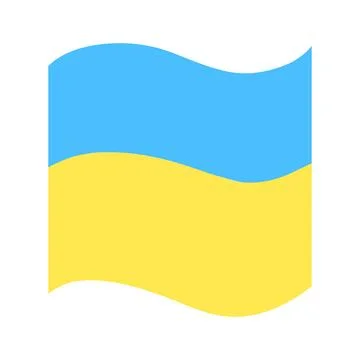 Vector illustration of Flag of Ukraine in flat style. National symbol of Stock Illustration