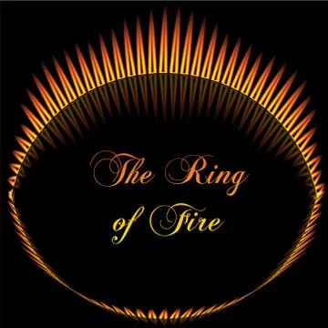 Vector illustration of flame flare equalizer on black background Stock Illustration