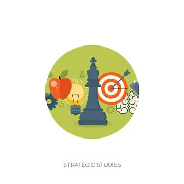 Vector illustration. Flat background with chess.Strategy. Money making. Bank Stock Illustration