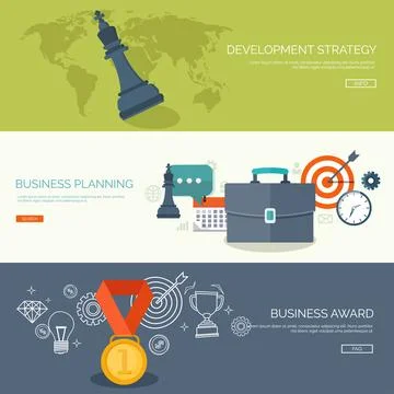 Vector illustration. Flat background with chess.Strategy. Money making. Bank Stock Illustration