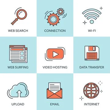 Vector illustration. Flat background. Coding programming SEO. Search engine Stockillustratie