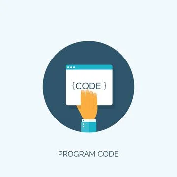 Vector illustration. Flat background. Coding programming SEO. Search engine Illustrazione stock