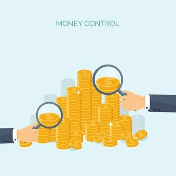 Vector illustration. Flat background with money. Money making. Bank deposit Stock Illustration