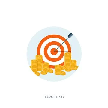Vector illustration. Flat background with money bag. Money making. Bank deposit Stock Illustration