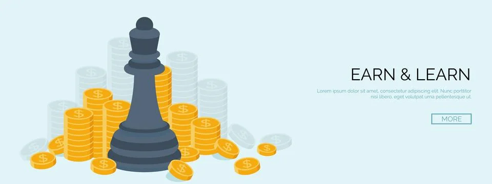 Vector illustration. Flat background with money bag. Money making. Bank deposit Stock Illustration