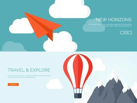 Vector illustration. Flat background with paper plane. Ideas, smart solutions. 스톡 일러스트