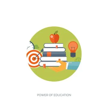 Vector illustration. Flat backgrounds set. Distance education,learning. Online Illustrazione stock