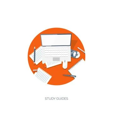 Vector illustration. Flat backgrounds set. Distance education,learning. Online Stock Illustration