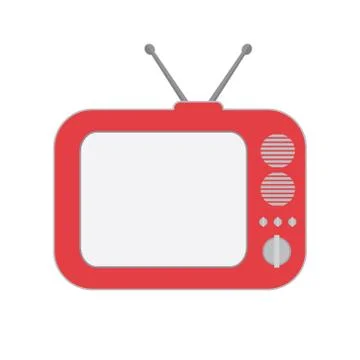 Vector illustration flat classic television, radio icon clip art Stock Illustration