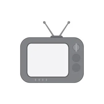 Vector illustration flat classic television, radio icon clip art Stock Illustration