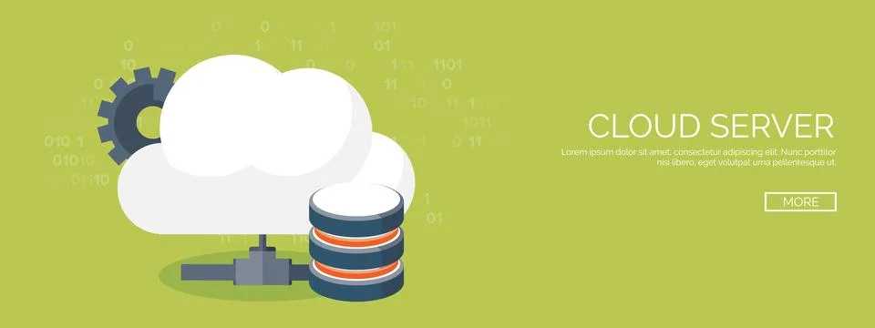 Vector illustration. Flat cloud computing background. Data storage network 스톡 일러스트