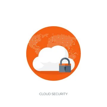 Vector illustration. Flat cloud computing background. Data storage network イラスト素材