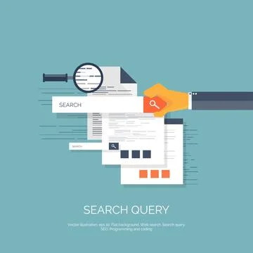 Vector illustration. Flat computing background. Programming,coding. Web Illustrazione stock