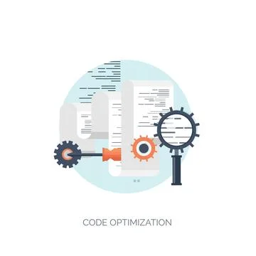 Vector illustration. Flat computing background. Programming,coding. Web Stock Illustration