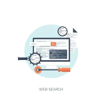 Vector illustration. Flat computing background. Programming,coding. Web Stock Illustration