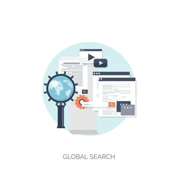 Vector illustration. Flat computing background. Programming,coding. Web Stock Illustration