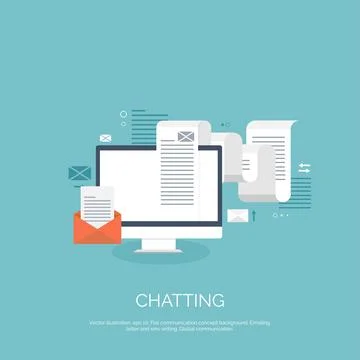 Vector illustration. Flat computing background. Programming,coding. Web Stock Illustration