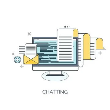 Vector illustration. Flat computing background. Programming,coding. Web Stock Illustration